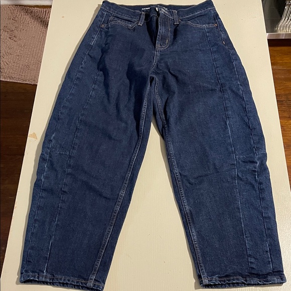 Old Navy Denim - Old Navy Dark Blue Barrel Leg Jeans- Size 6